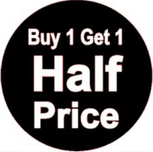 Buy One Get One Half Price!! Book your table today on 01352 736 000