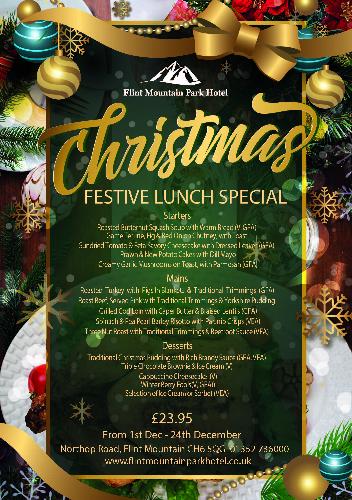 3 COURSE FESTIVE LUNCH Only £23.95PP - Contact Us to Book In Today