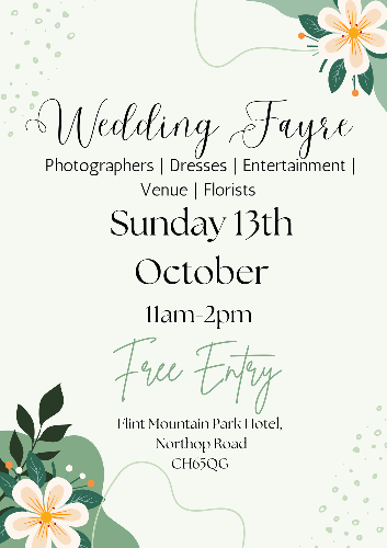 Wedding Fayre This Sunday 13th October Please Join Us and Meet Our Vendors